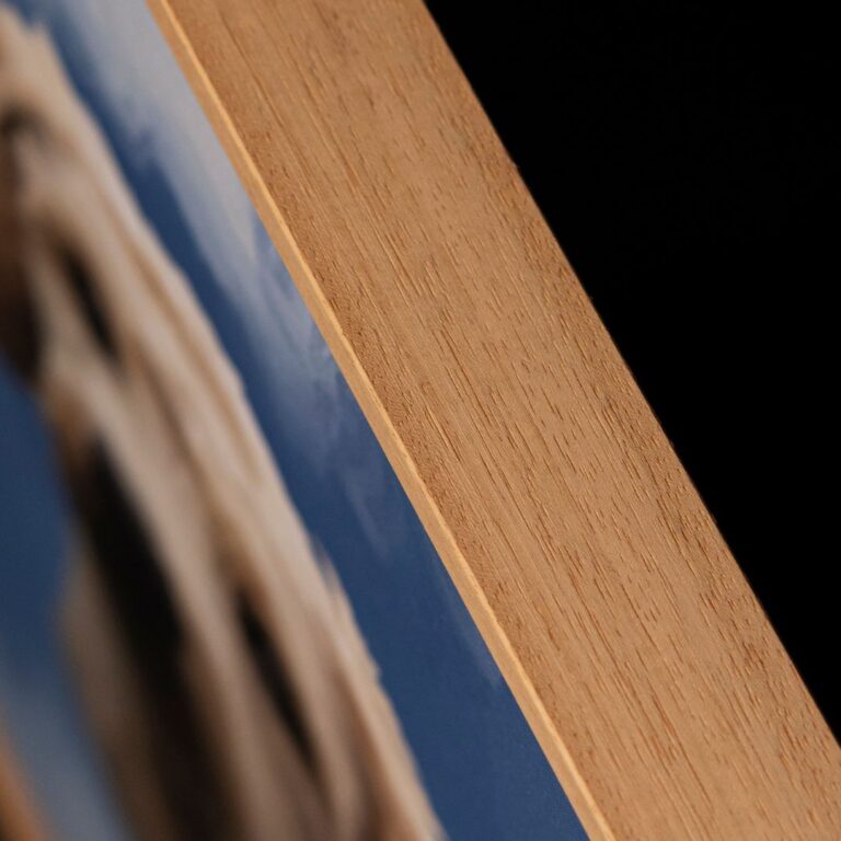 personalisiertes Haustierporträt mit Rahmen Holz