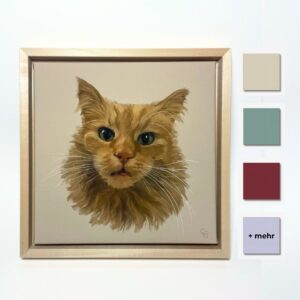 Tierporträt mit einfarbigem Hintergrund